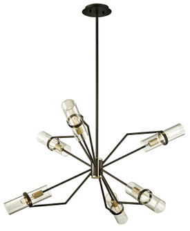 Raef Six Light Chandelier in Textured Bronze Brushed Brass (67|F6316)