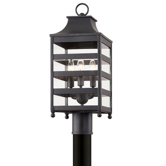 Holstrom Three Light Post Lantern in Forged Iron (67|P7435)