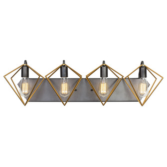 Metropolis Four Light Bath in Antique Gold/Rustic Bronze (137|261B04AGRB)