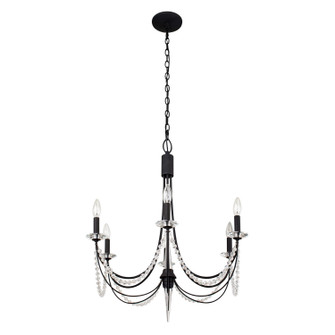 Brentwood Six Light Chandelier in Carbon Black (137|350C06CB)