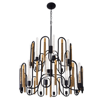 Darden 20 Light Chandelier in Matte Black/Antique Gold (137|354P20MBAG)