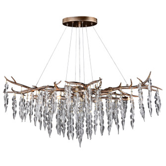 Rainier Six Light Linear Chandelier in Silver Mist (63|H0231)