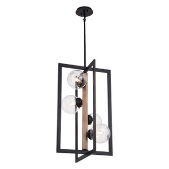 Bridgeview Four Light Pendant in Oil Rubbed Bronze and Light Walnut (63|P0339)