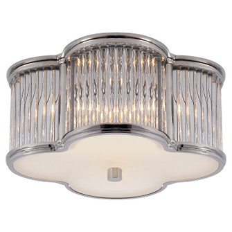 Basil Two Light Flush Mount in Polished Nickel with Clear Glass (268|AH 4014PN/CG-FG)