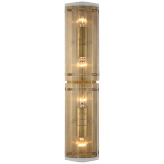 Clayton LED Wall Sconce in Crystal and Hand-Rubbed Antique Brass (268|ARN 2044CG)
