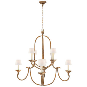 Flemish Eight Light Chandelier in Gilded Iron (268|CHC 1494GI-L)