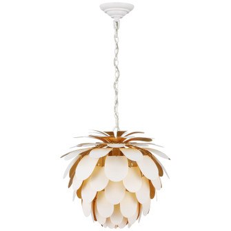 Cynara One Light Chandelier in White and Gild (268|CHC 5163WHT/G)