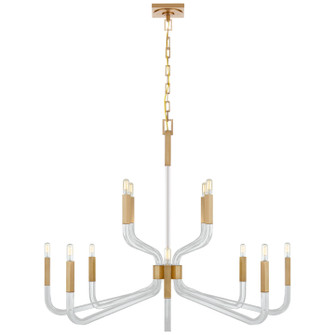 Reagan 12 Light Chandelier in Antique-Burnished Brass and Crystal (268|CHC 5904AB/CG) Reagan 12 Light Chandelier in Antique-Burnished Brass and Crystal (268|CHC 5904AB/CG)