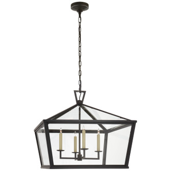 Darlana Outdoor Four Light Hanging Lantern in Bronze (268|CHO 5086BZ-CG)