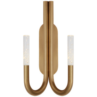 Rousseau LED Wall Sconce in Antique-Burnished Brass (268|KW 2283AB-SG) Rousseau LED Wall Sconce in Antique-Burnished Brass (268|KW 2283AB-SG)