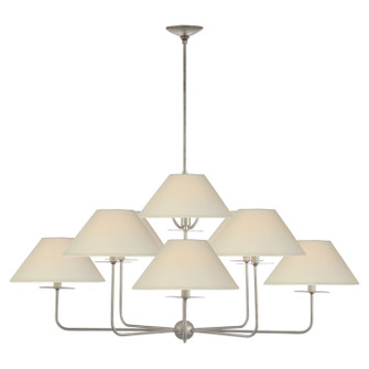 Kelley Nine Light Chandelier in Burnished Silver Leaf (268|NW 5070BSL-L)