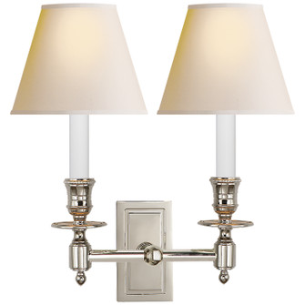 French Library Two Light Wall Sconce in Polished Nickel (268|S 2212PN-NP)
