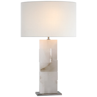 Ashlar LED Table Lamp in Alabaster and Polished Nickel (268|S 3926ALB/PN-L)