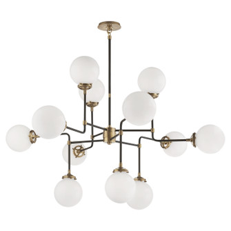 bistro 12 Light Chandelier in Hand-Rubbed Antique Brass (268|S 5022HAB-WG)