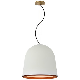 Murphy LED Pendant in Plaster White and Dark Teak (268|S 5127PW)