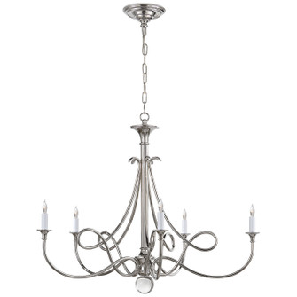 Double Twist Five Light Chandelier in Polished Nickel (268|SC 5005PN)