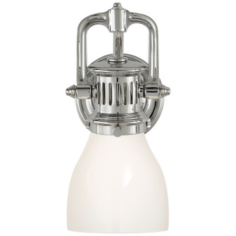 Yoke One Light Wall Sconce in Polished Nickel (268|SL 2975PN-WG) Yoke One Light Wall Sconce in Polished Nickel (268|SL 2975PN-WG)