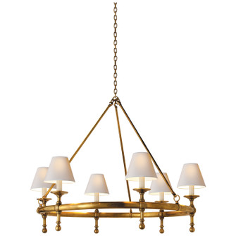 Classic2 Six Light Chandelier in Hand-Rubbed Antique Brass (268|SL 5812HAB-NP)