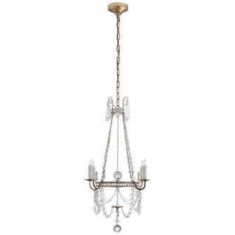 Sharon Four Light Chandelier in Gilded Iron (268|SP 5030GI-CG) Sharon Four Light Chandelier in Gilded Iron (268|SP 5030GI-CG)