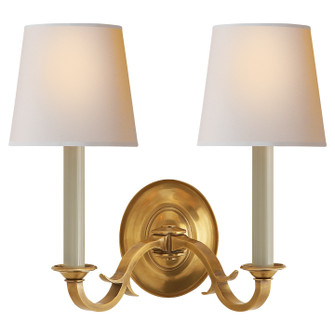 Channing Two Light Wall Sconce in Hand-Rubbed Antique Brass (268|TOB 2121HAB-NP)