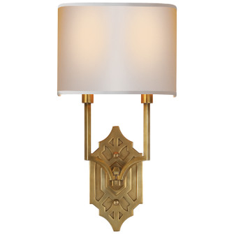Silhouette Two Light Wall Sconce in Hand-Rubbed Antique Brass (268|TOB 2600HAB-NP)