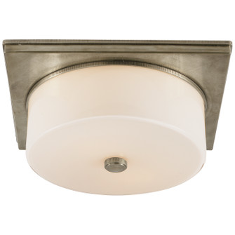 Newhouse Block Two Light Flush Mount in Antique Nickel (268|TOB 4216AN-WG)