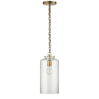 Katie Cylider One Light Pendant in Hand-Rubbed Antique Brass (268|TOB 5226HAB/G3-CG)