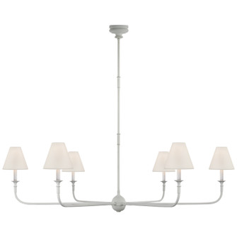 Piaf Six Light Chandelier in Plaster White (268|TOB 5452PW-L)