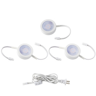 Cct Puck LED Puck Light Kit in White (34|HR-AC73-CS-WT)