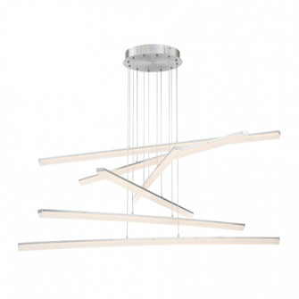 Stack LED Chandelier in Brushed Aluminum (34|PD-29806-AL)