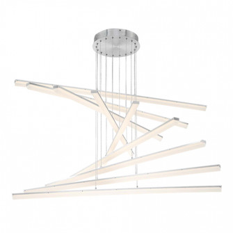 Stack LED Chandelier in Brushed Aluminum (34|PD-29809-AL)