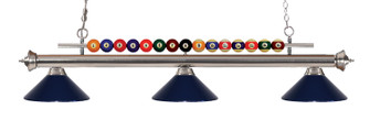 Shark Three Light Billiard in Brushed Nickel (224|170BN-MNB)