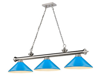 Cordon Three Light Billiard in Brushed Nickel (224|2306-3BN-MEB)