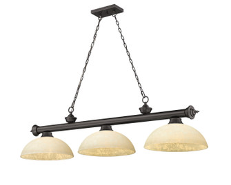 Cordon Three Light Billiard in Bronze (224|2306-3BRZ-DGM14)