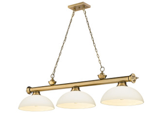 Cordon Three Light Billiard in Rubbed Brass (224|2306-3RB-DMO14)