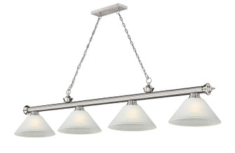 Cordon Four Light Billiard in Brushed Nickel (224|2306-4BN-AWL14)