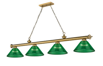 Cordon Four Light Billiard in Rubbed Brass (224|2306-4RB-ARG) Cordon Four Light Billiard in Rubbed Brass (224|2306-4RB-ARG)
