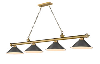 Cordon Four Light Billiard in Rubbed Brass (224|2306-4RB-BRZ15)