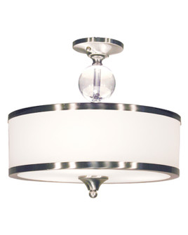 Cosmopolitan Three Light Semi Flush Mount in Brushed Nickel (224|308SF-BN)