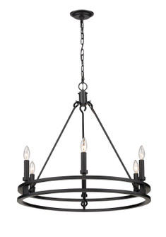 Dennison Six Light Chandelier in Matte Black (224|4005-6MB)