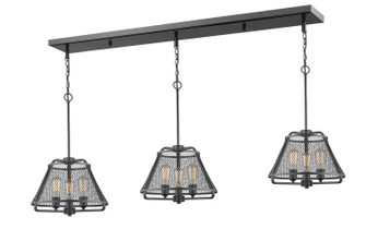 Iuka Nine Light Linear Chandelier in Bronze (224|451-16-3BRZ)