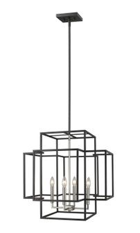 Titania Four Light Chandelier in Black + Brushed Nickel (224|454-22BK-BN)