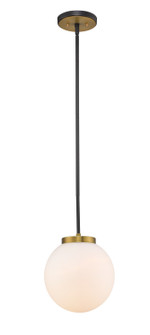 Parsons One Light Pendant in Matte Black + Olde Brass (224|477P10-MB-OBR)
