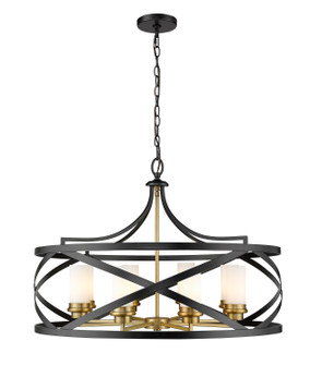 Malcalester Eight Light Chandelier in Matte Black / Olde Brass (224|481P30-MB-OBR)