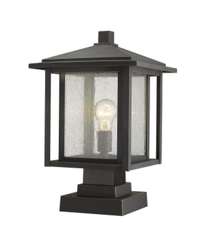 Aspen One Light Outdoor Pier Mounted Fixture in Oil Rubbed Bronze (224|554PHBS-SQPM-ORB)