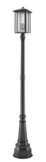 Aspen Three Light Outdoor Post Mounted Fixture in Black (224|554PHXLR-564P-BK)