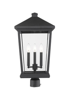 Beacon Three Light Outdoor Post Mount in Black (224|568PHXLR-BK)