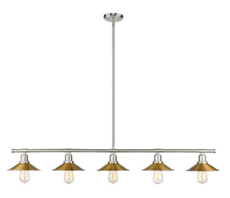 Casa Five Light Linear Chandelier in Brushed Nickel (224|613-5L-BN+FB)