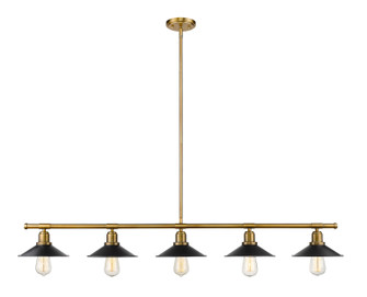 Casa Five Light Linear Chandelier in Factory Brass (224|613-5L-FB+MB)