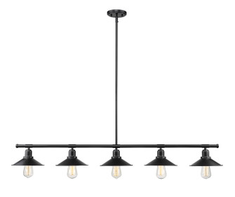 Casa Five Light Linear Chandelier in Matte Black (224|613-5L-MB)